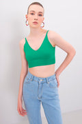 Strapped Knit Bustier