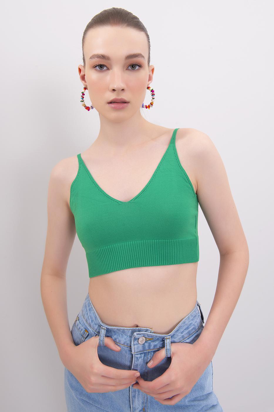 Strapped Knit Bustier