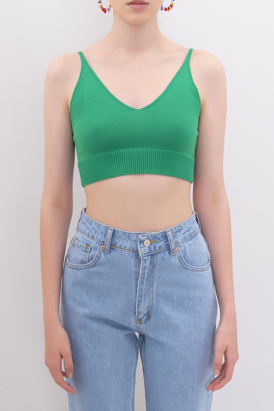 Strapped Knit Bustier