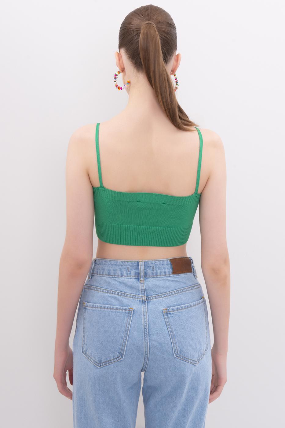 Strapped Knit Bustier
