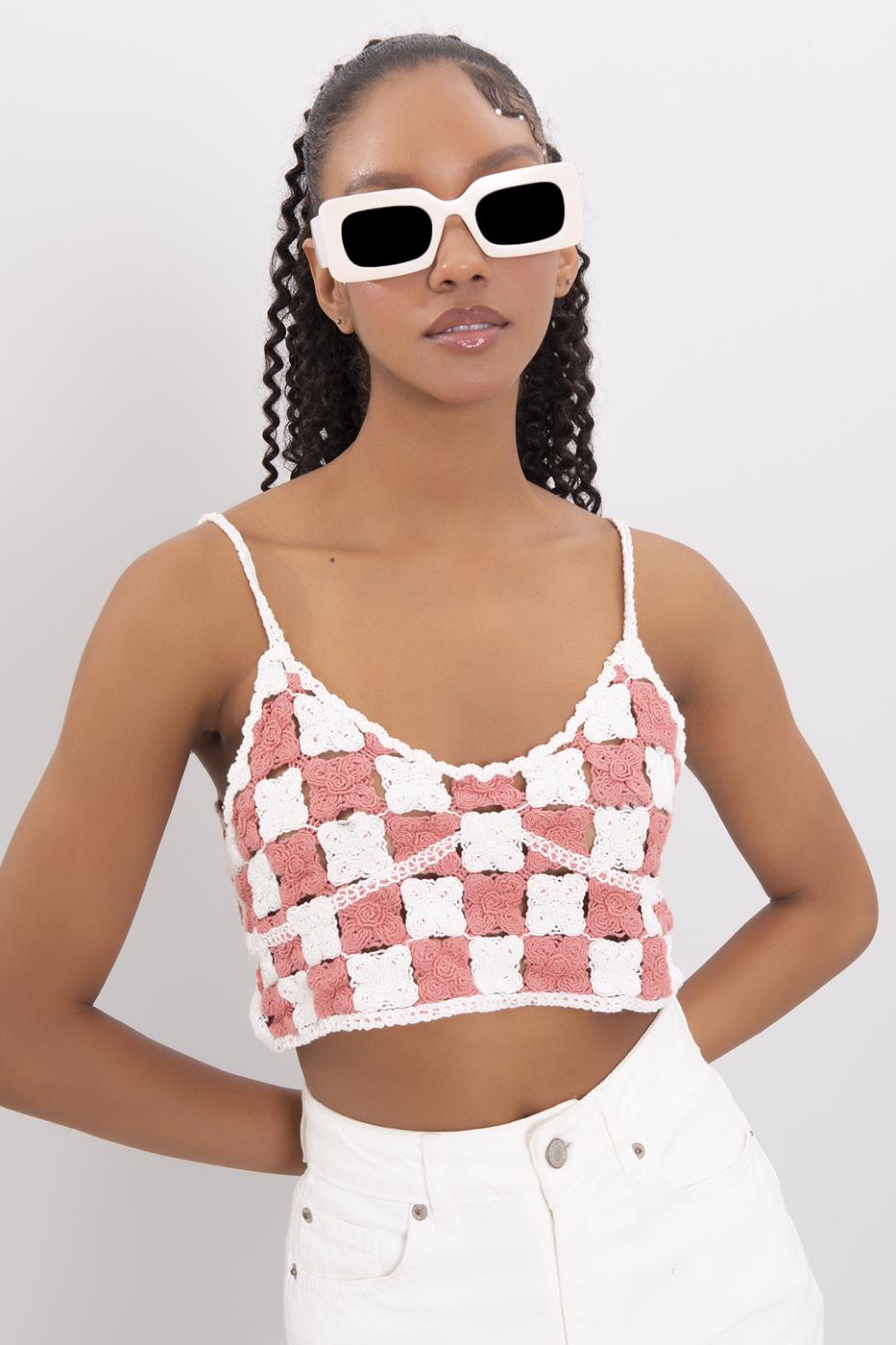 Strappy Knit Crop Top