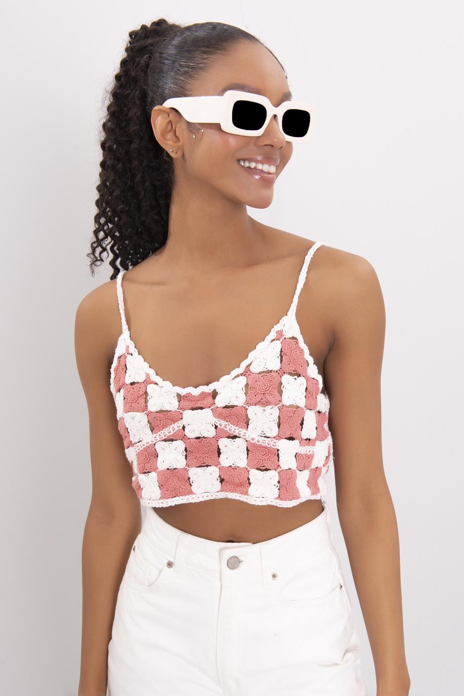 Strappy Knit Crop Top