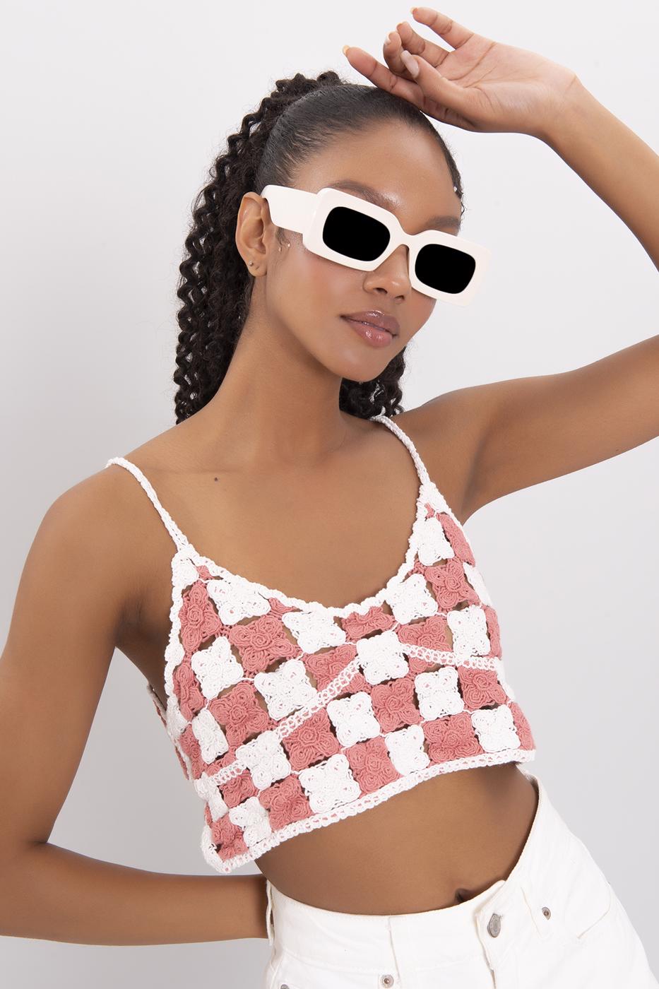 Strappy Knit Crop Top