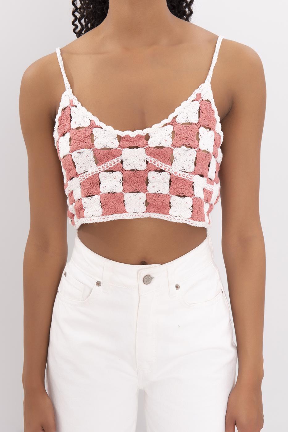 Strappy Knit Crop Top