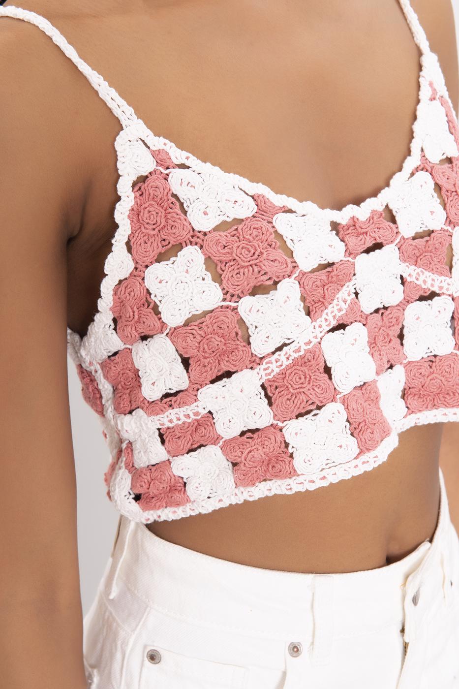 Strappy Knit Crop Top