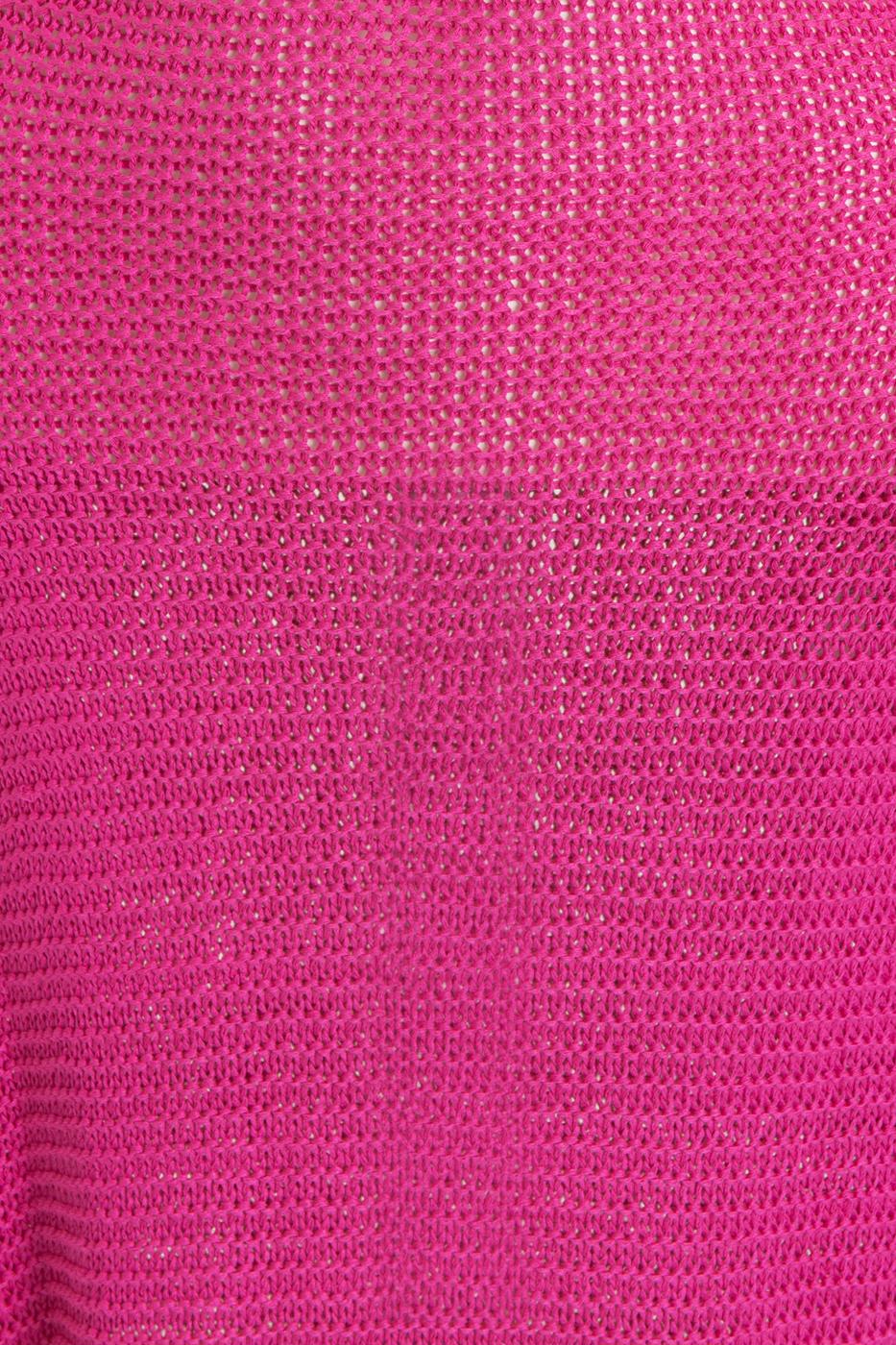 Strappy Knitted Midi Dress Fuschia