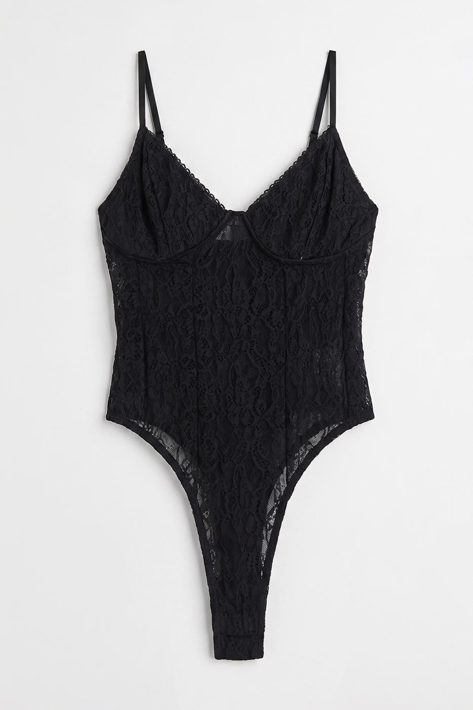 Aslili Tulle Bodysuit Black