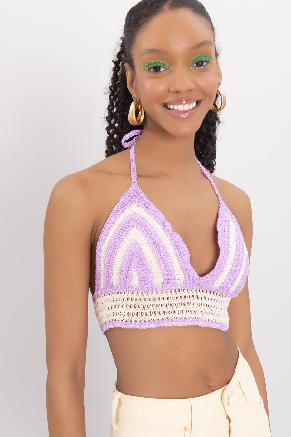 Strapped Knit Crop Top