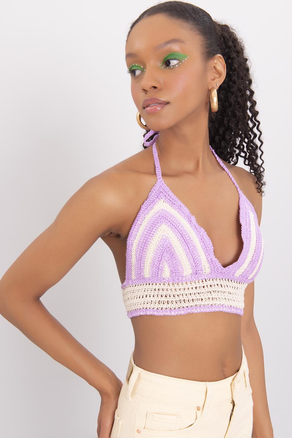Strapped Knit Crop Top