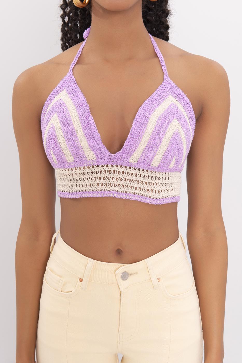 Strapped Knit Crop Top