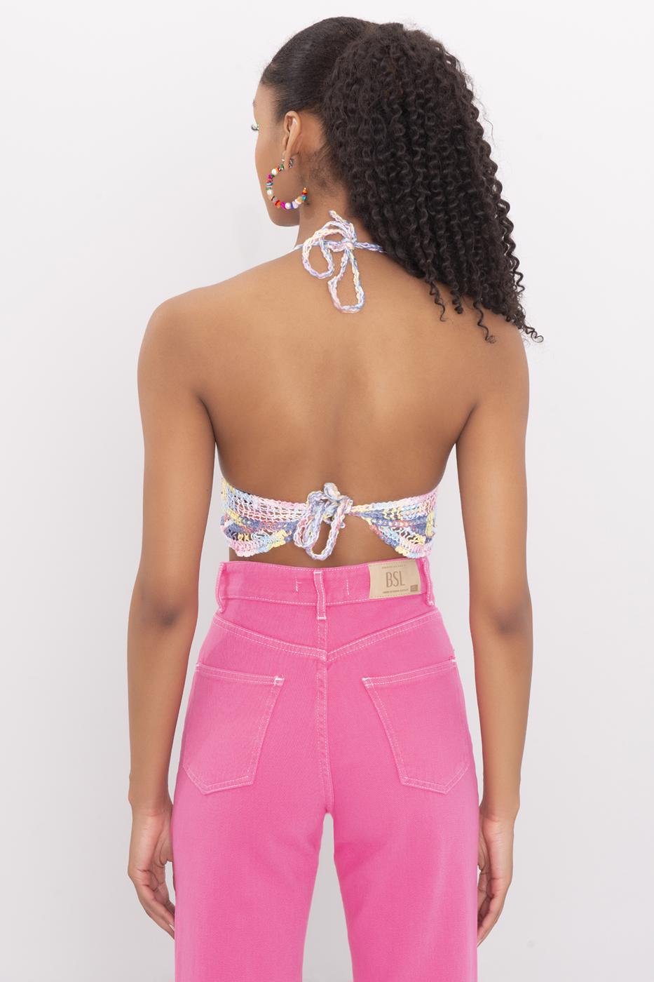 Strapped Knit Crop Top