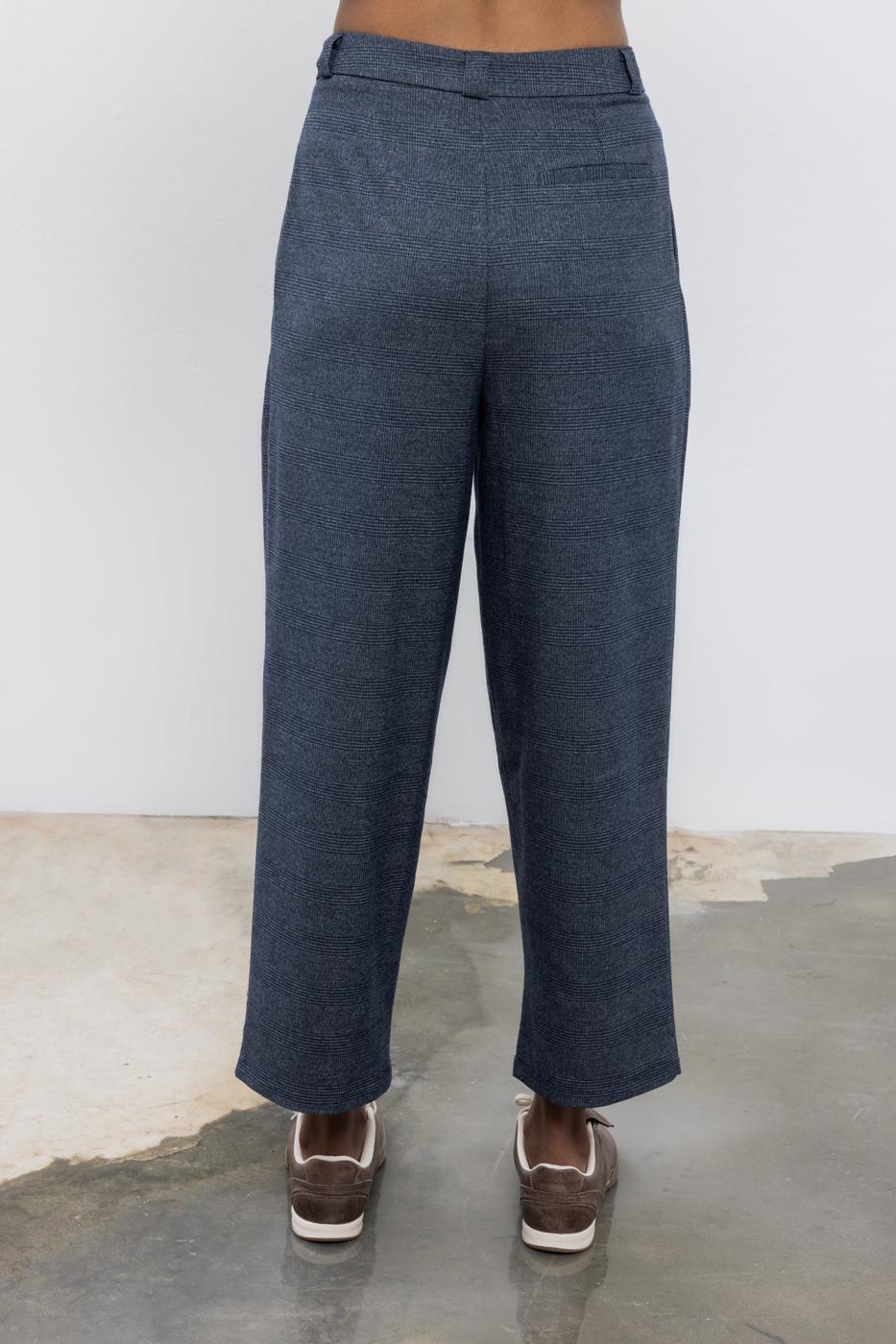Baggy Fabric Trousers Navy