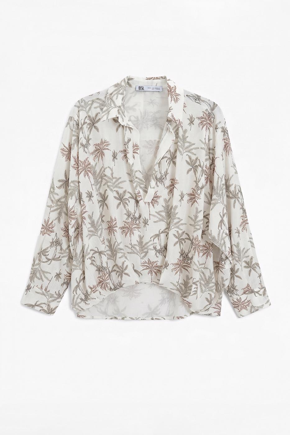 Balloon Linen Blouse Ecru