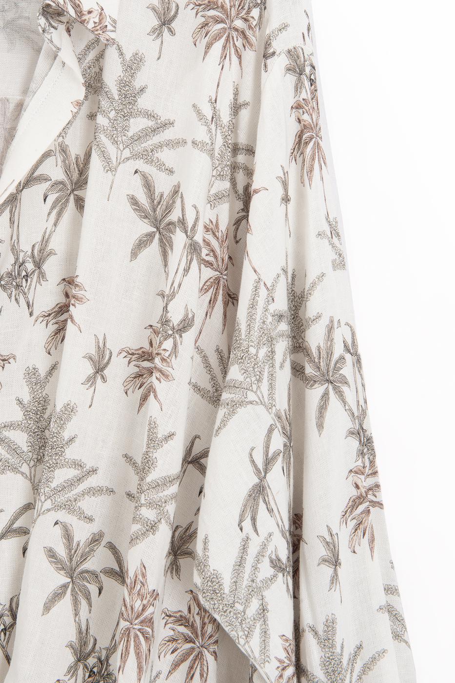 Balloon Linen Blouse Ecru