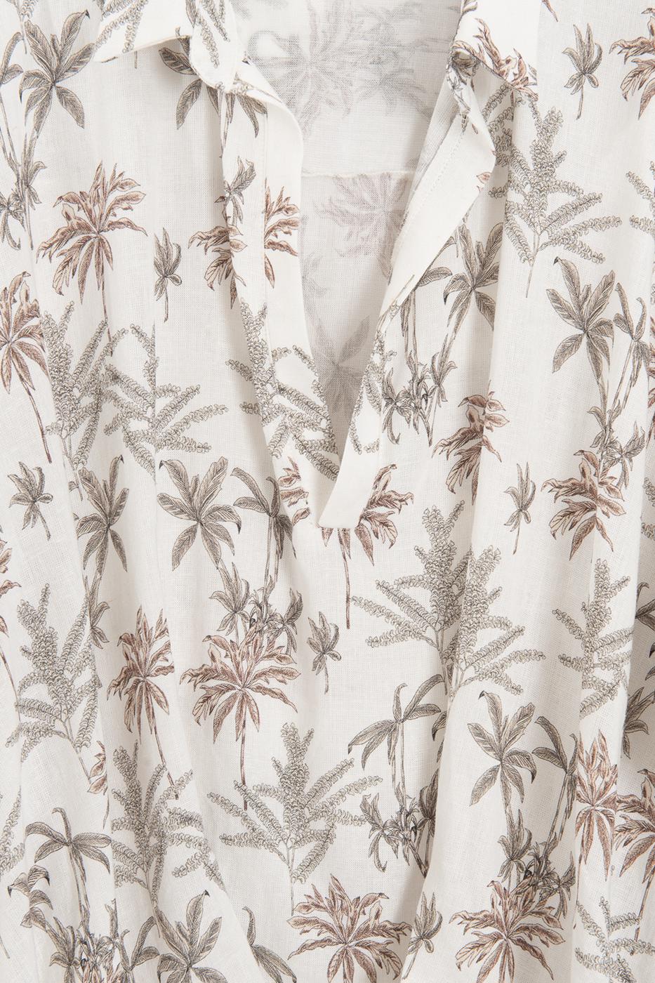 Balloon Linen Blouse Ecru