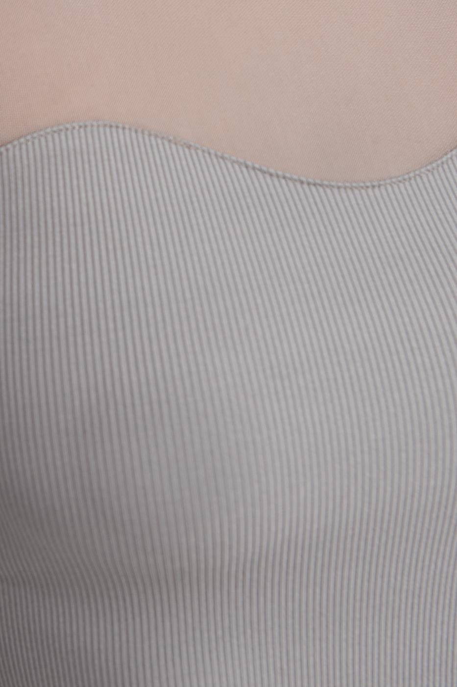Balloon sleeve transparent blouse Grey