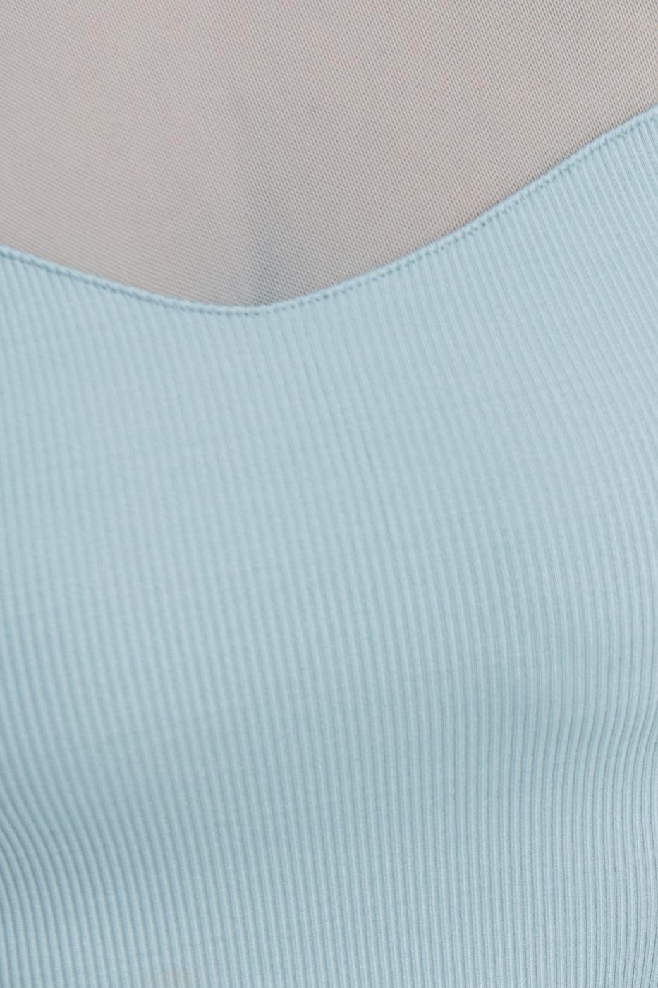 Balloon sleeve transparent blouse Mint