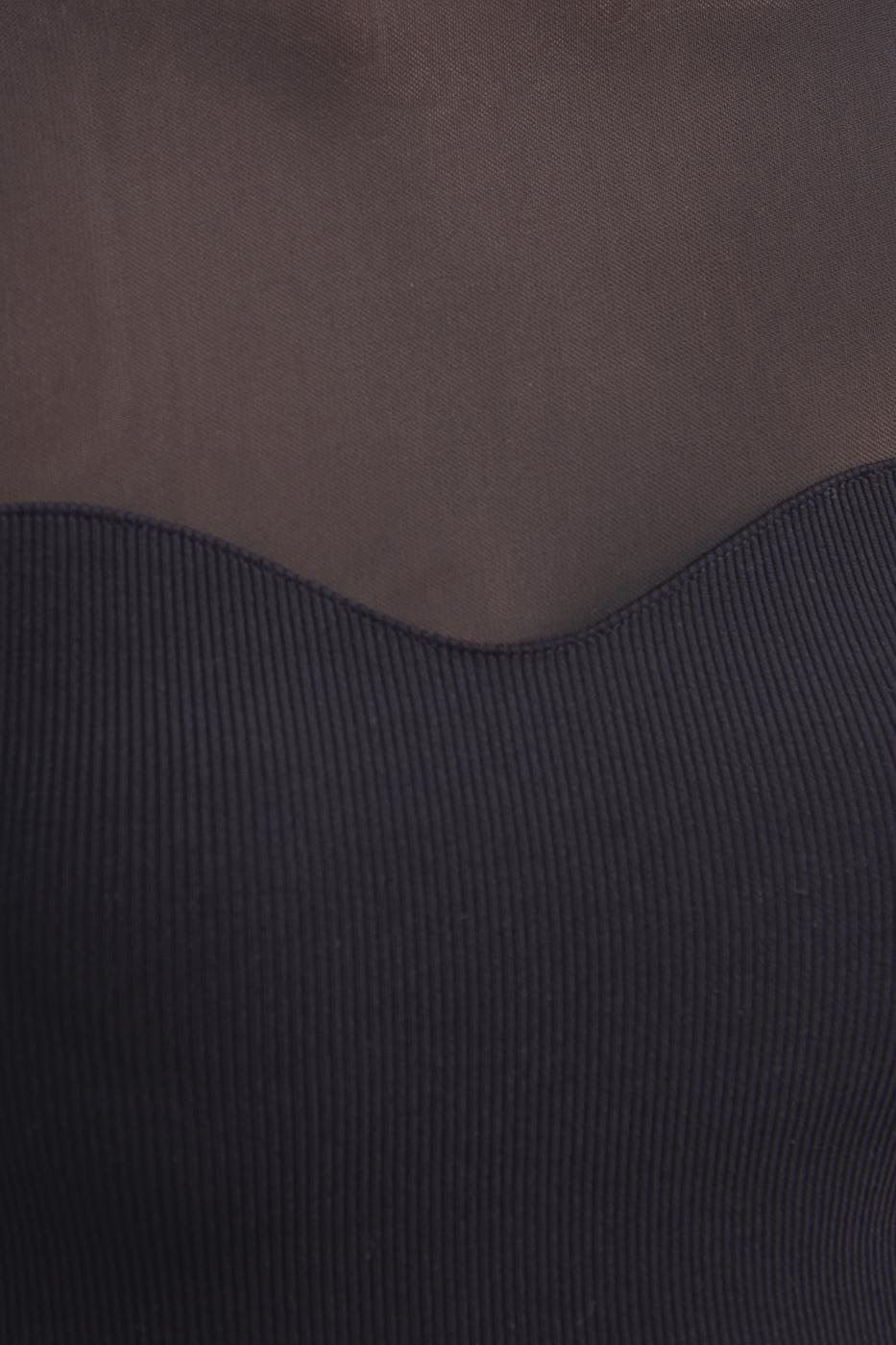Balloon sleeve transparent blouse Black