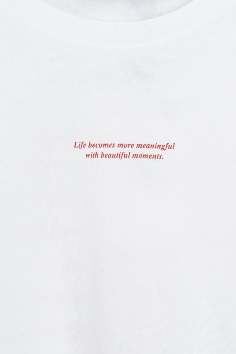 Basic Printed Oversize T-shirt White