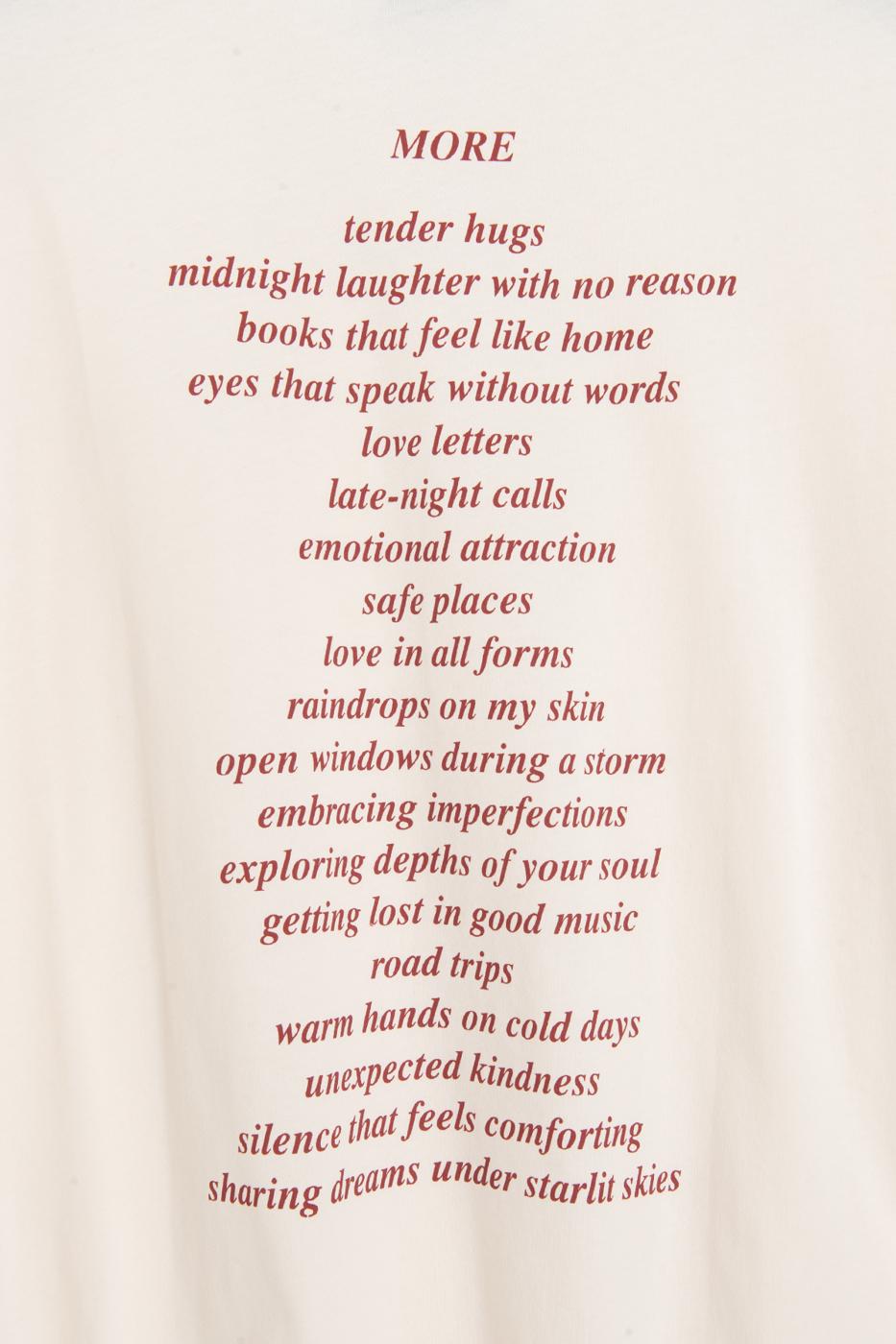 Basic Printed Oversize T-shirt Ecru
