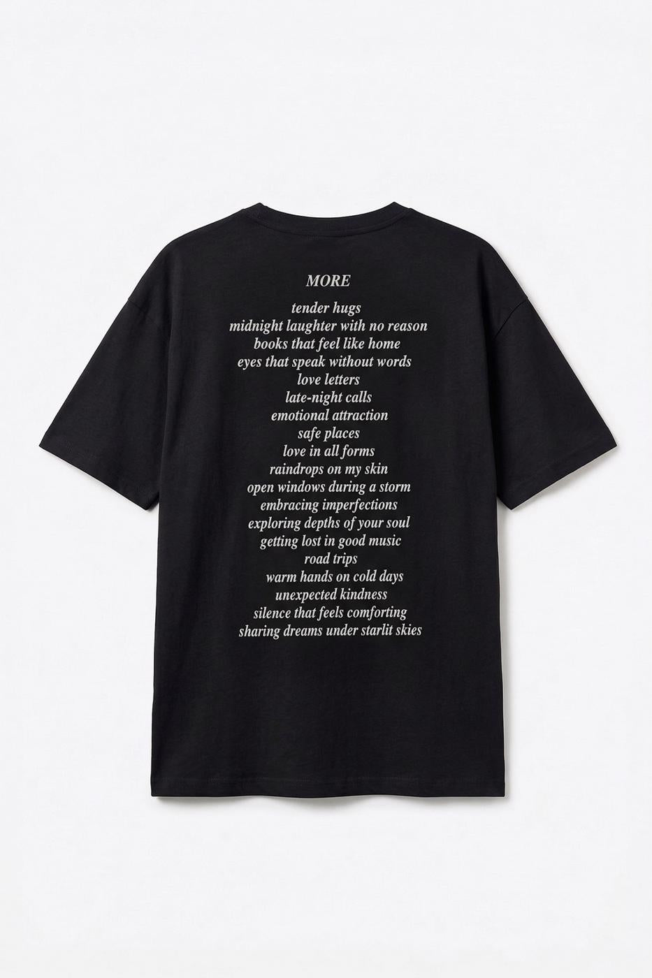 Basic Printed Oversize T-shirt Black