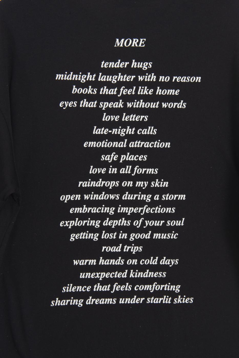Basic Printed Oversize T-shirt Black