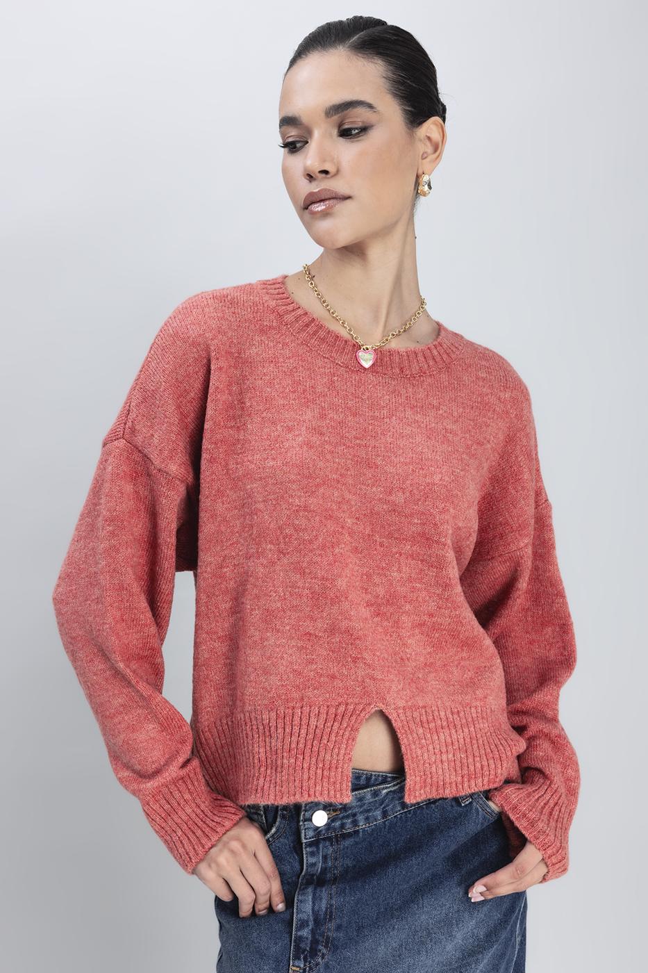 Basic Knit Pullover Drıed rose
