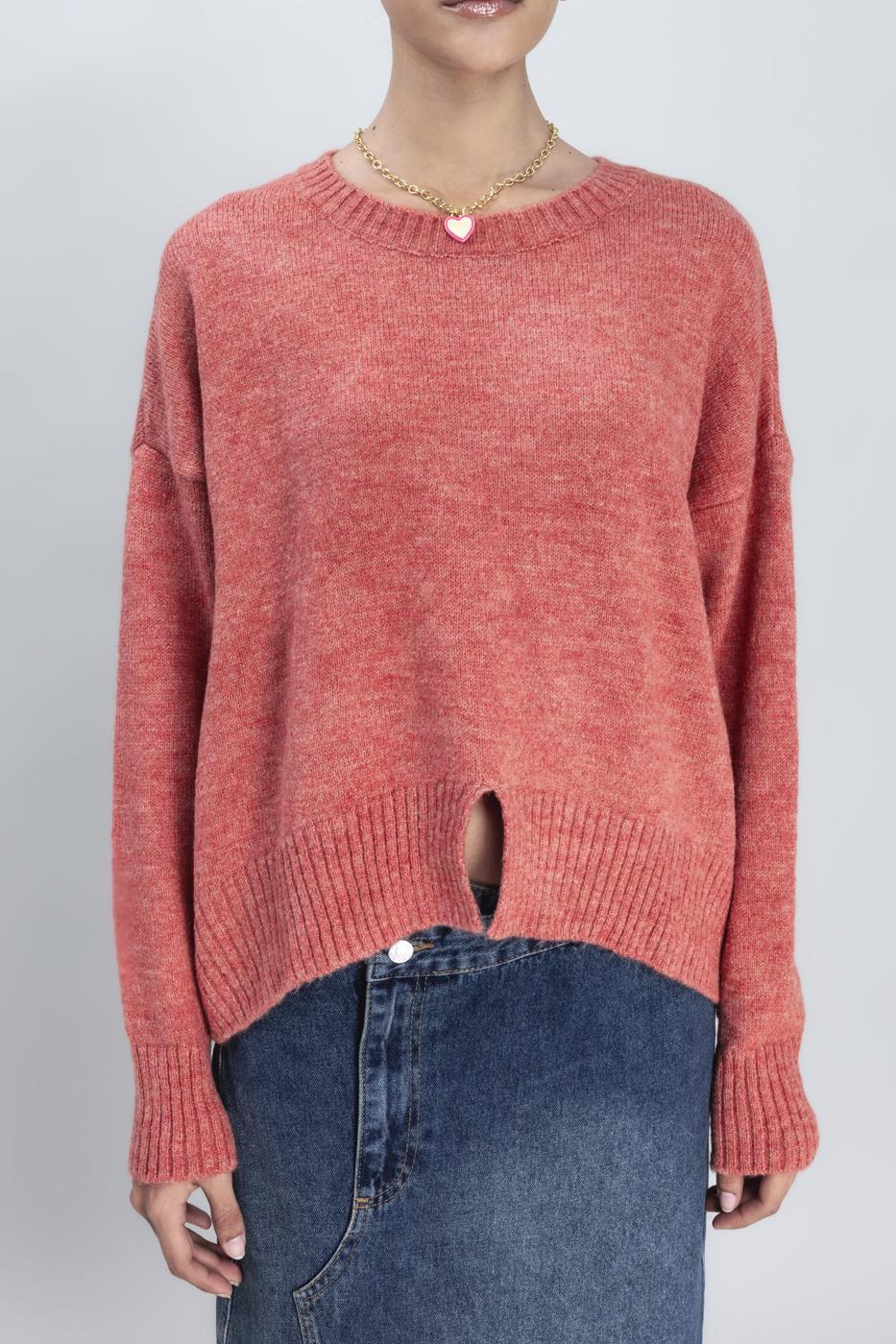 Basic Knit Pullover Drıed rose