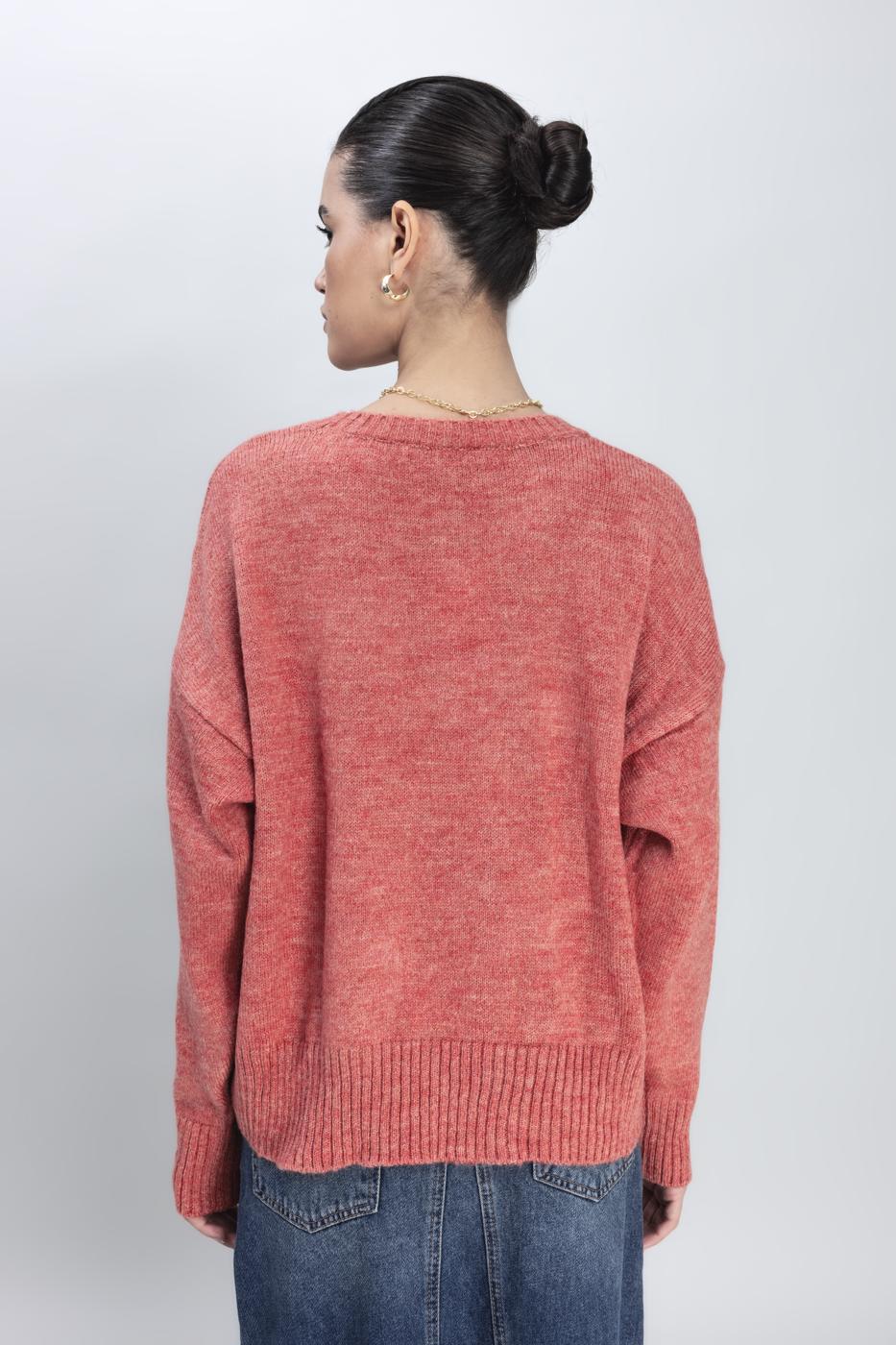 Basic Knit Pullover Drıed rose
