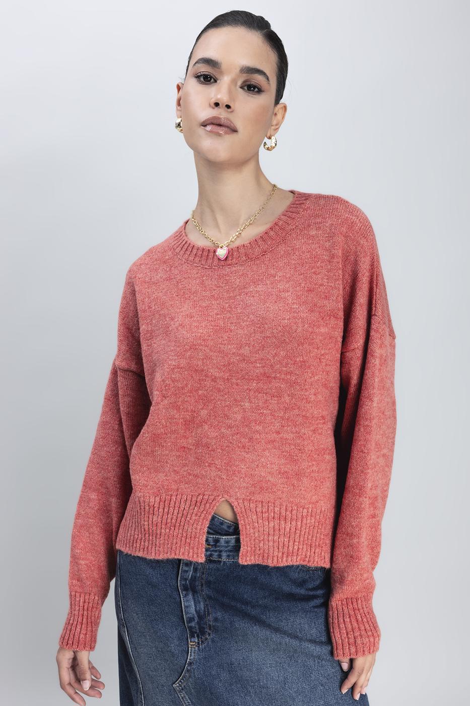 Basic Knit Pullover Drıed rose