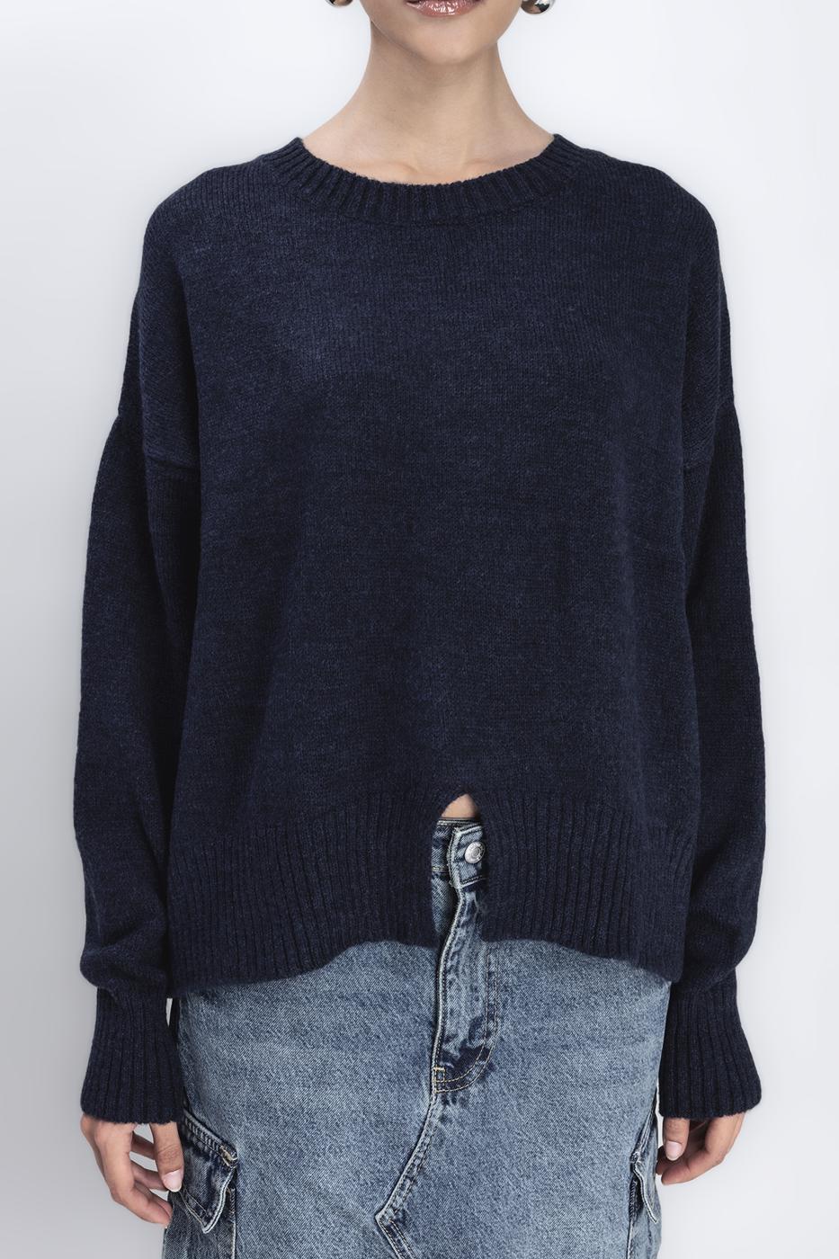 Basic Knit Pullover Navy