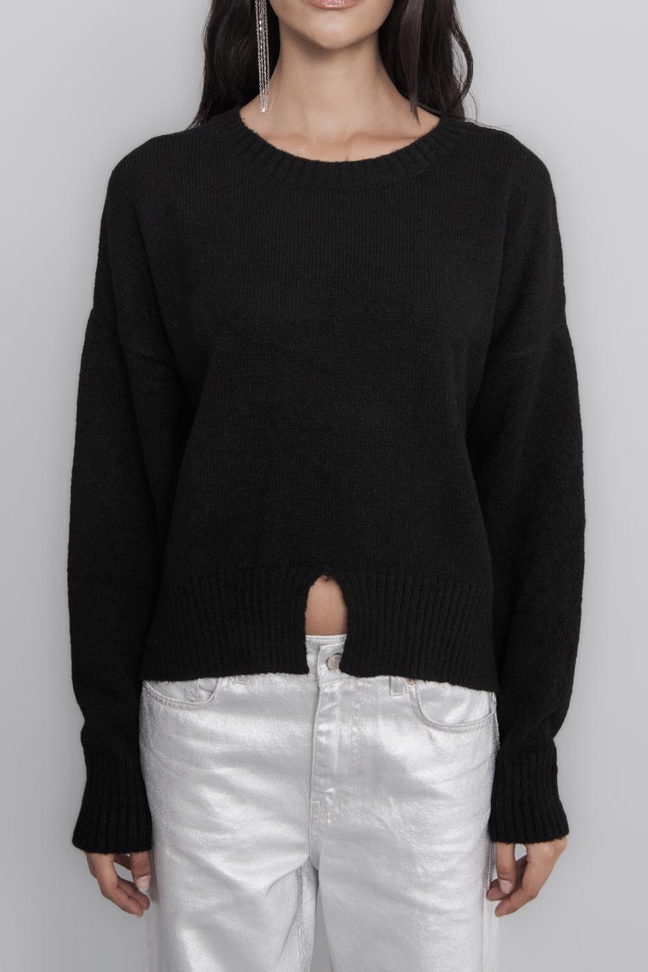 Basic Knit Pullover Black