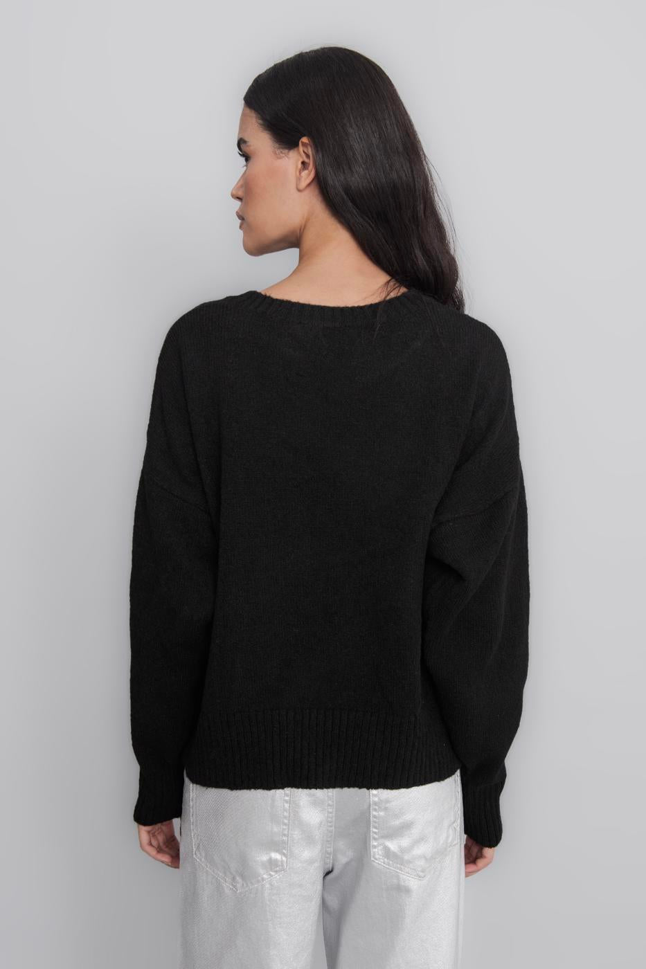 Basic Knit Pullover Black