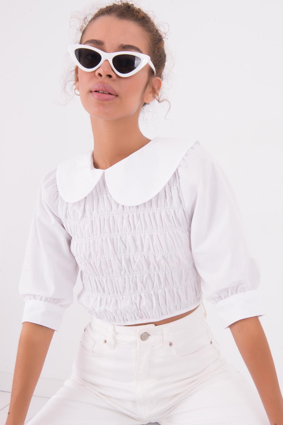 Baby Collar Blouse White