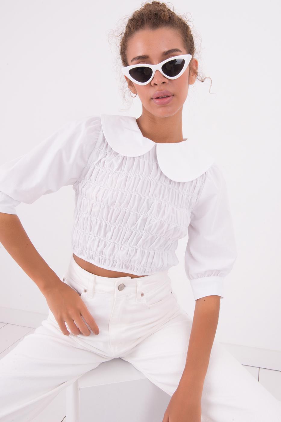 Baby Collar Blouse White