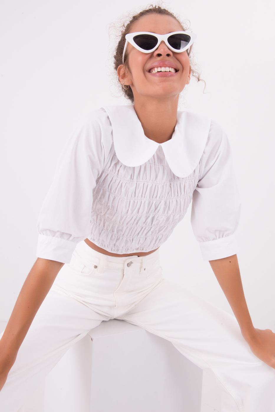 Baby Collar Blouse White