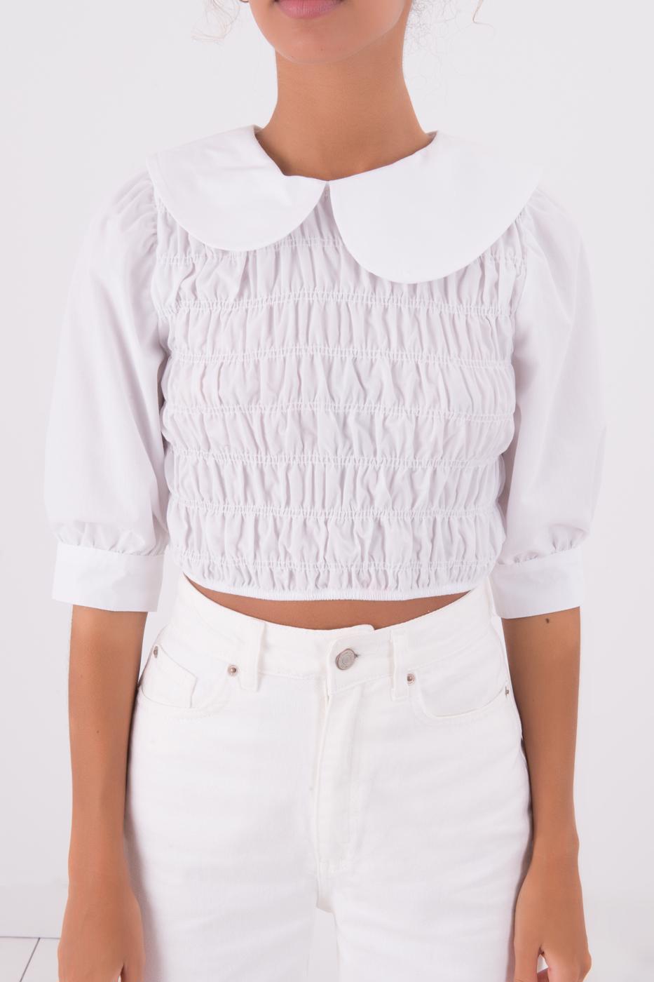 Baby Collar Blouse White