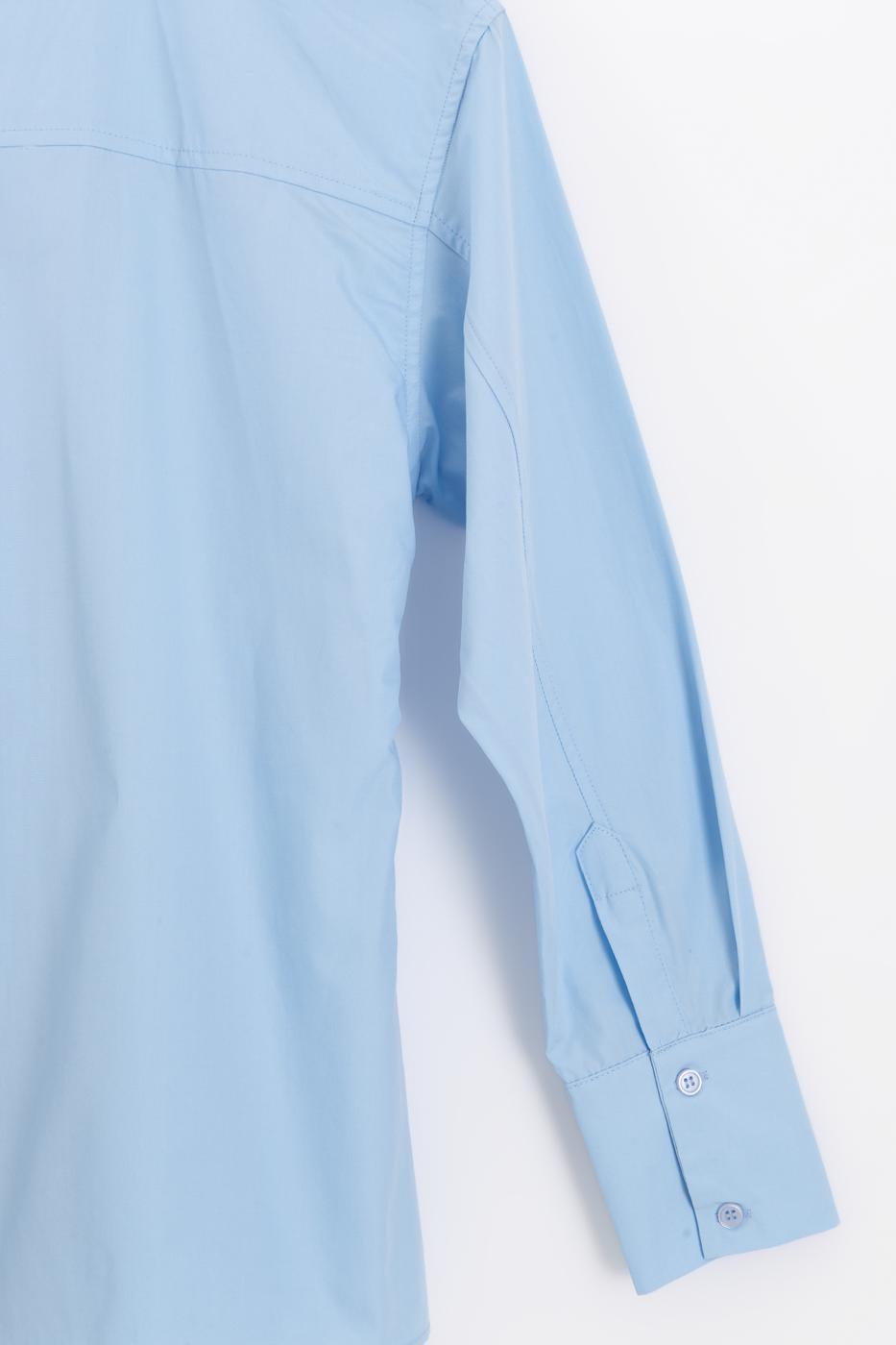 Shirt with Tie Waist Blue