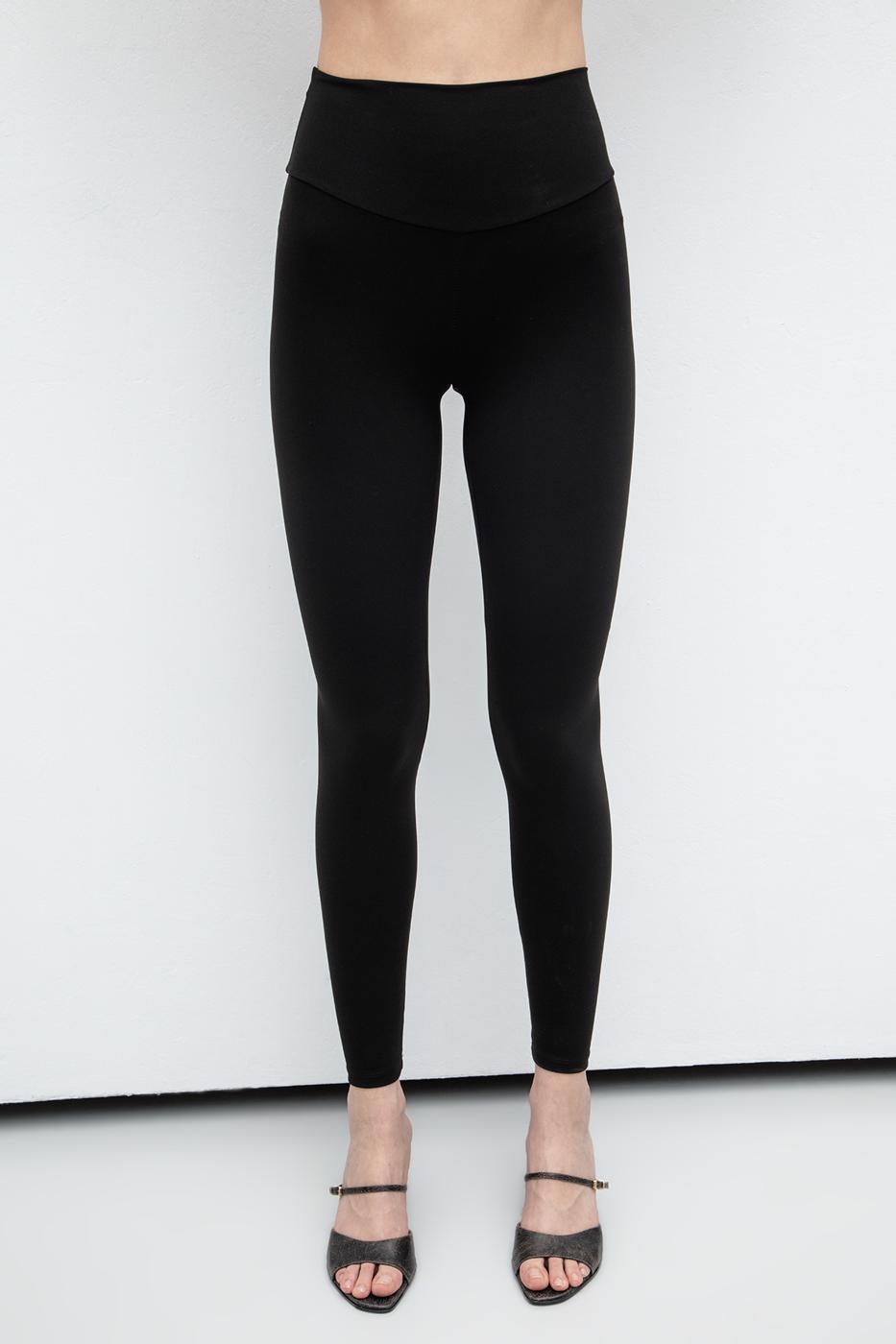 Ankle Length Elastic Leggings Black