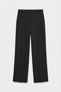 Ankle-Length Fabric Trousers Black