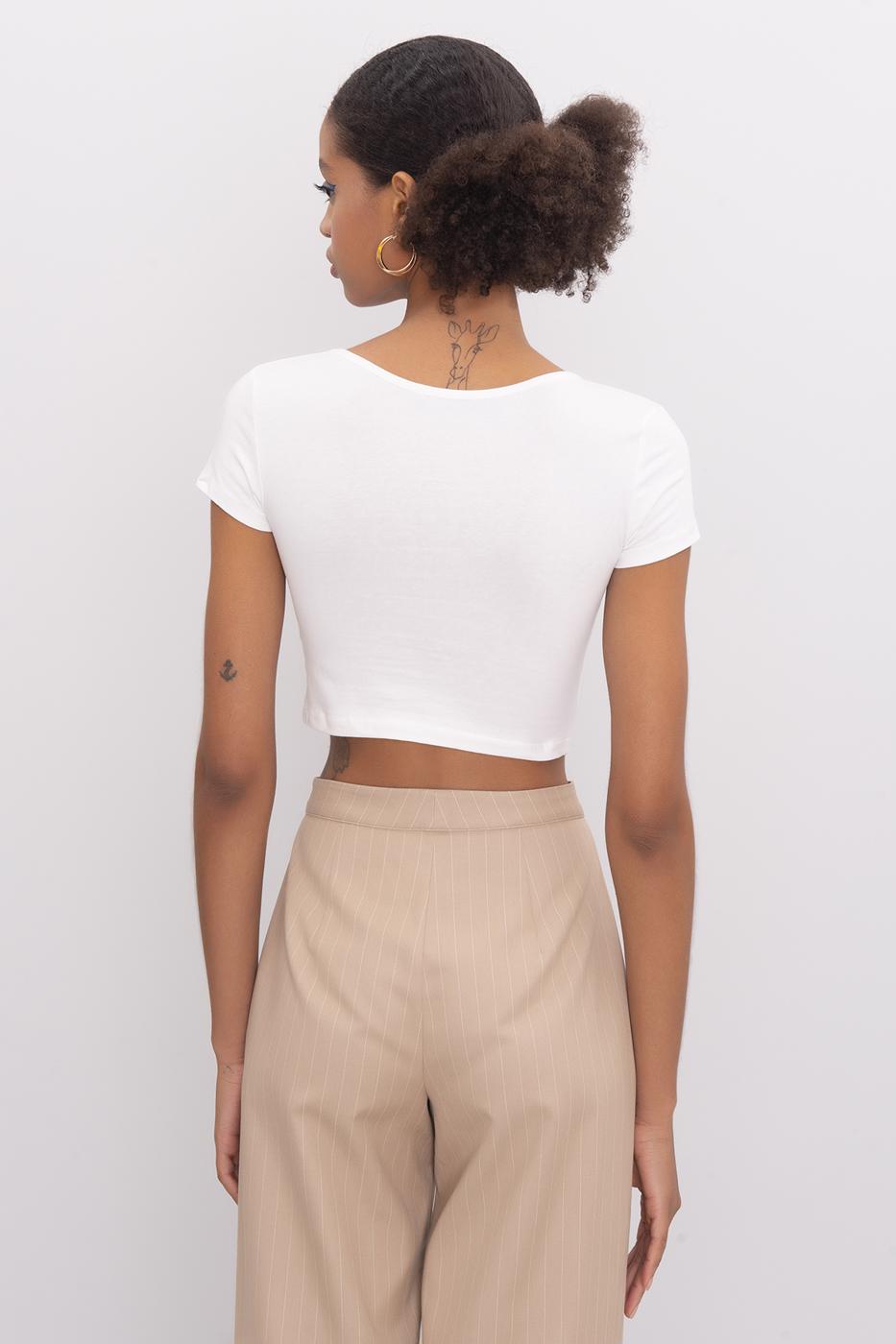 Crop Top Ecru