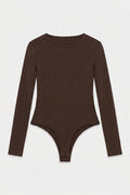 Bicycle Collar Bodysuit Brown