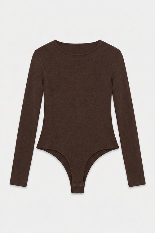 Bicycle Collar Bodysuit Brown