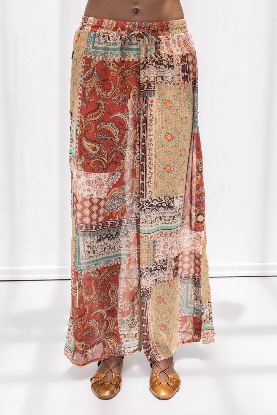 Loose Straight Cut Trousers Multı colour