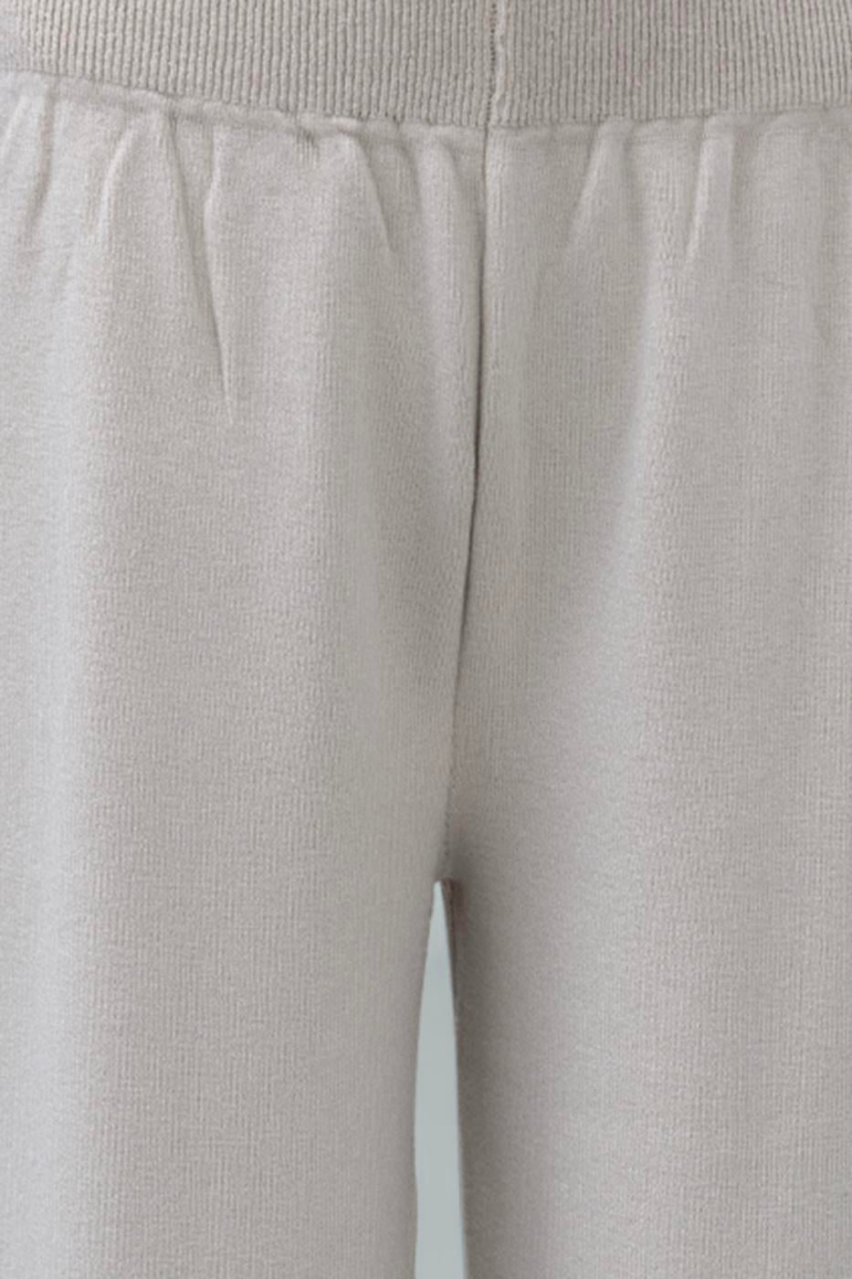Wide Leg Knit Pants Beige