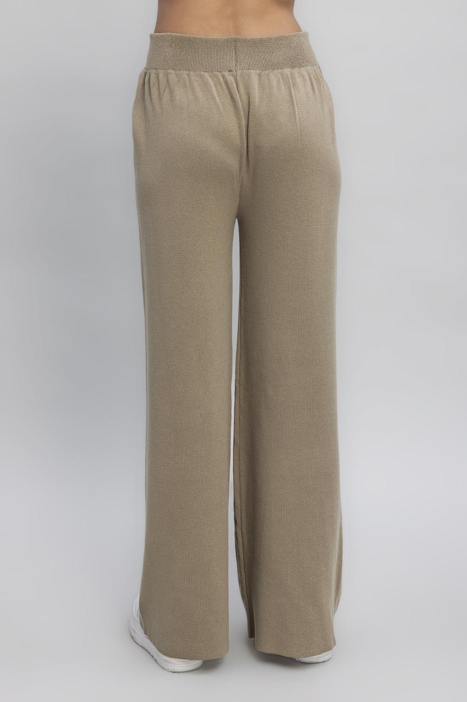 Wide Leg Knit Pants Khaki