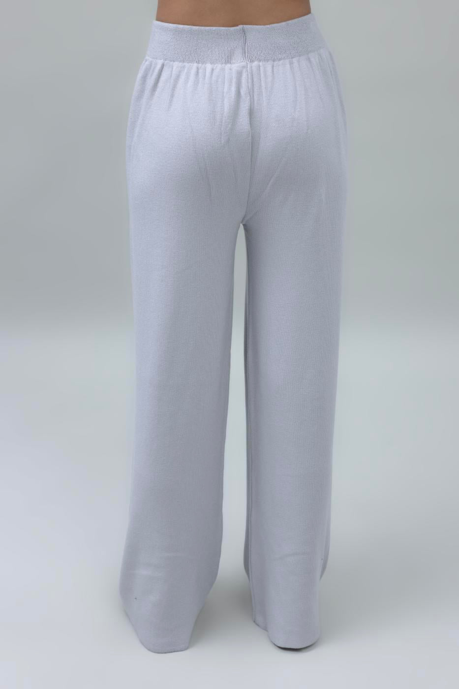 Wide Leg Knit Pants Stone
