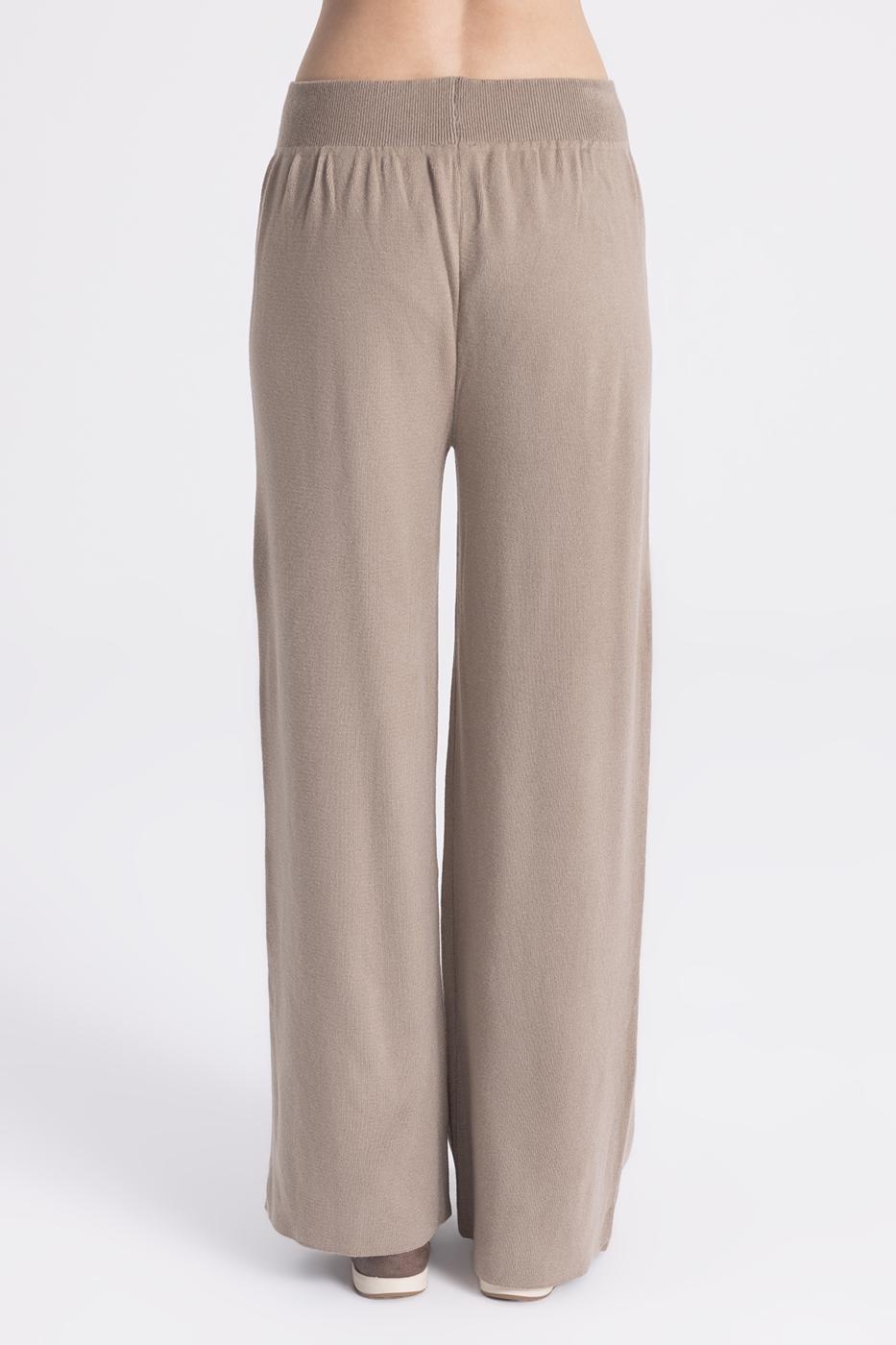 Wide Leg Knitwear Trousers Mink
