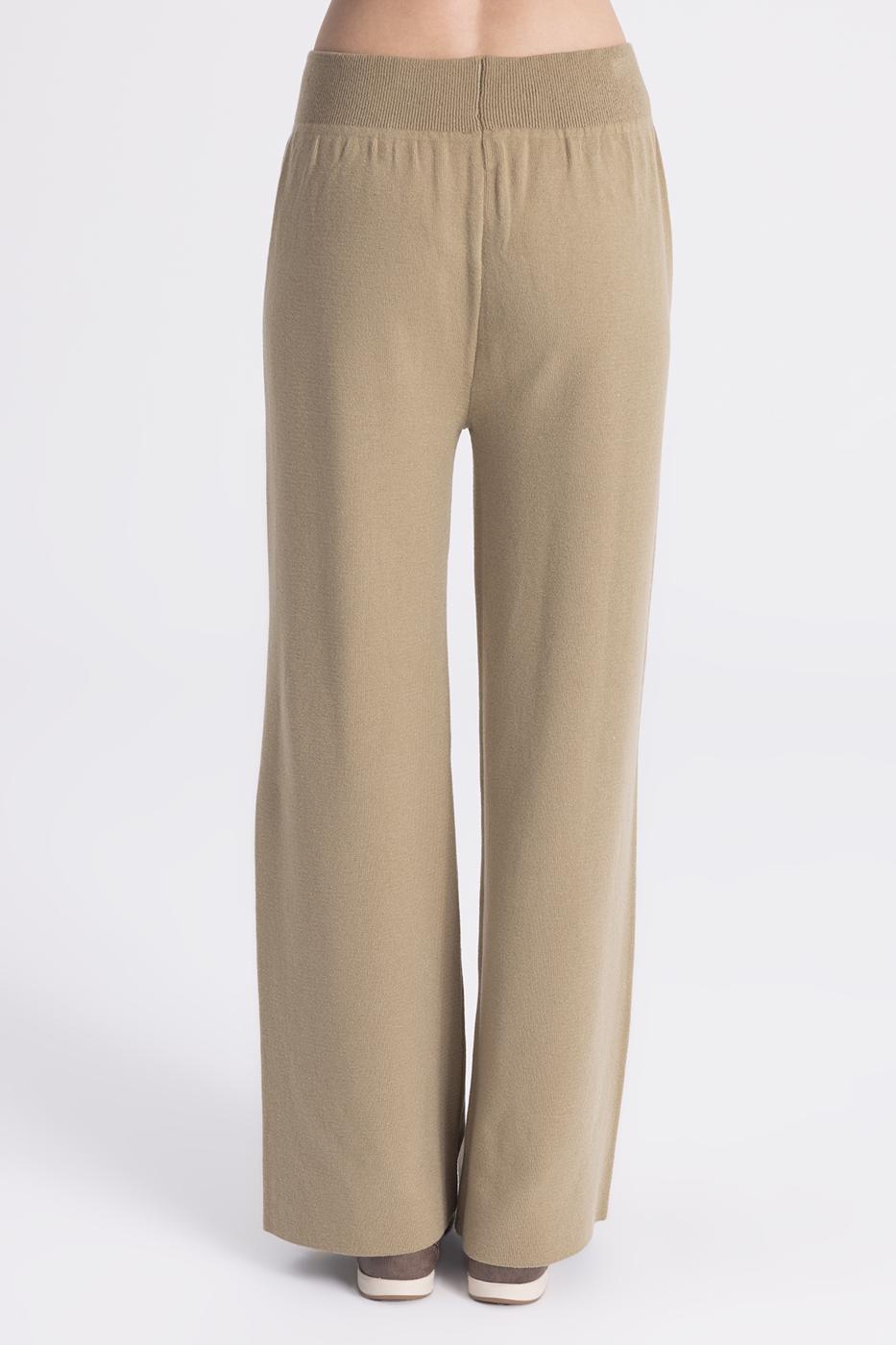 Wide Leg Knitwear Trousers Green