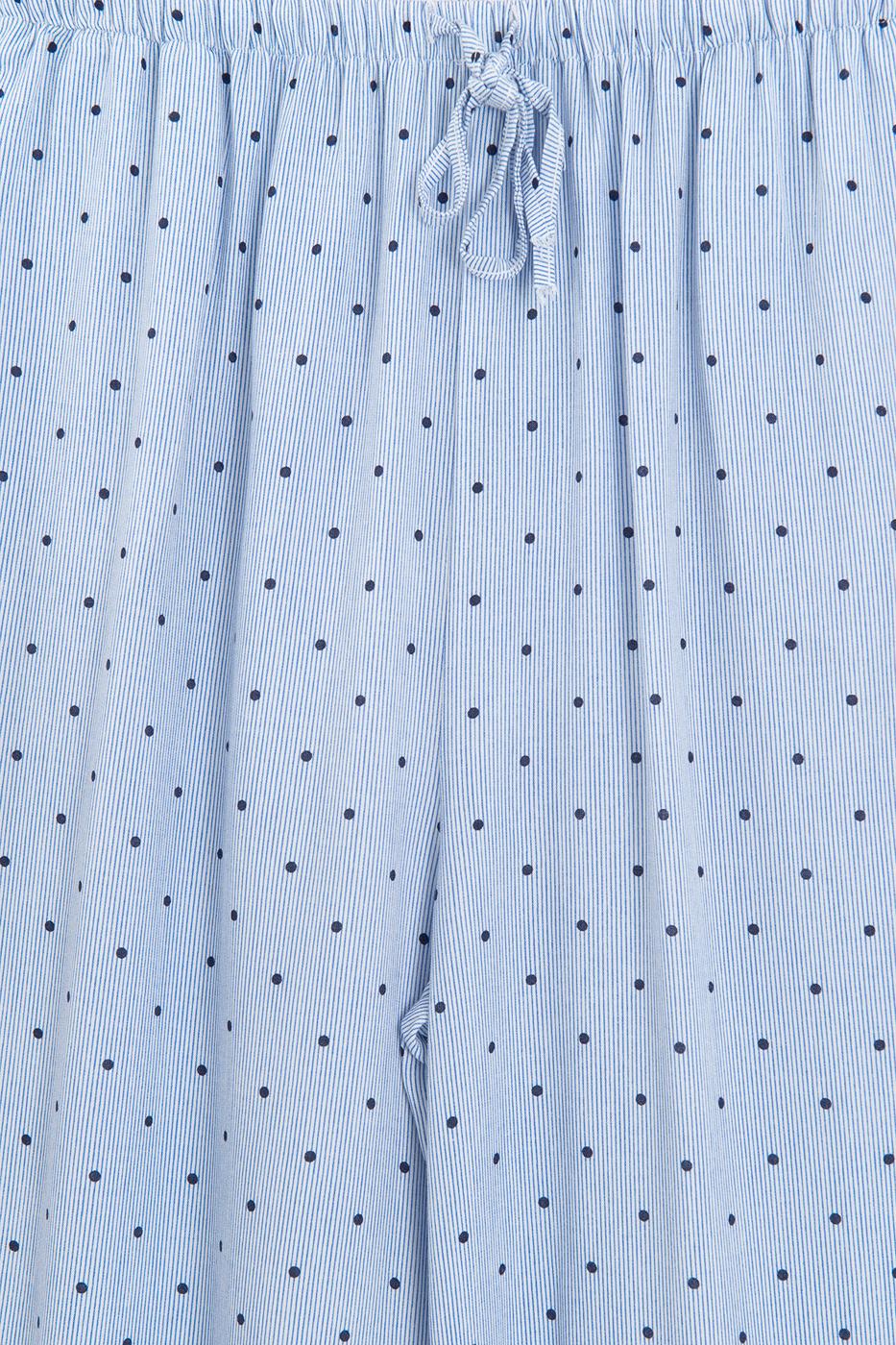Straight Cut Loose Trousers Blue